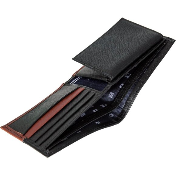 Nautica Men's Bifold Leather Wallet RFID Blocking ID Window Card Slots Brown - Picture 6 of 7